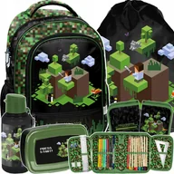Plecaki szkolne i tornistry - Plecak Minecraft Szkolny Zestaw 5w1 Gaming Gry Do 1 Klasy Dla Chłopaków - miniaturka - grafika 1