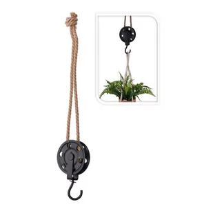 Home Styling Collection Uchwyt WIESZAK z hakiem na sznurze sznurku LOFT na doniczkę roślinę 831302 - Wieszaki i stojaki - miniaturka - grafika 1