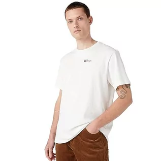 Koszulki męskie - Wrangler T-shirt męski Graphic Tee, Worn White Light, S - grafika 1