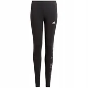 Legginsy - Legginsy dla dzieci adidas Essentials Logo czarne GN4044 116cm - miniaturka - grafika 1