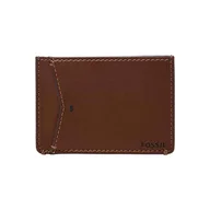 Portfele - Fossil Męskie etui na karty średni brąz - miniaturka - grafika 1