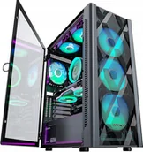 Obudowy komputerowe - OBUDOWA PC 6 WENTYLATORÓW ARGB 120 MM ATX TYPU TOWER Z HARTOWNAGO SZKŁA - miniaturka - grafika 1