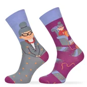 Skarpetki męskie - Comodo, Kolorowe Skarpetki,  dla Babci, rozmiar 39/42 - miniaturka - grafika 1