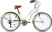 Rowery - Rower Miejski Damski 26 Beach Cruiser Odblaski Dzwonek Stopka Retro Revo - miniaturka - grafika 1