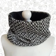 Apaszki i szaliki damskie - Komin biały i czarny - miniaturka - grafika 1