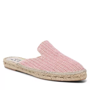 Klapki i japonki damskie - Espadryle MANEBI - Mules T 1.8 M0 Pastel Rose - Manebi - grafika 1