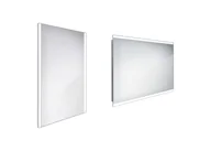 Lustra - Nimco Lustra - Lustro łazienkowe podświetlane LED 50x70 cm, kwadratowe, aluminiowe ZP 11001 - miniaturka - grafika 1