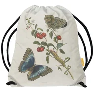 Worki na buty - Worek Great Blue Butterflies and Red Fruits Maria Sibylla Merian-Mały - miniaturka - grafika 1