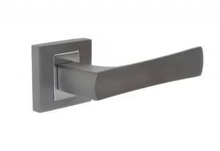 Klamka KUCHINOX NERO z rozetą kwadratową grafit chrom (KNE 500A) - Klamki - miniaturka - grafika 1