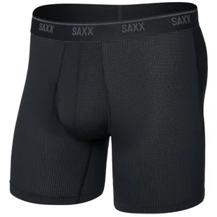 Bokserki Saxx Quest Quick Dry Mesh Boxer Brief Fly Rozmiar: L / Kolor: czarny - Majtki męskie - miniaturka - grafika 1