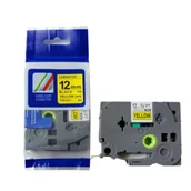 Etykiety do drukarek - Taśma w kolorze żółtym z etykietami samoprzylepnymi do etykieciarki TapeMate-12BY8 - miniaturka - grafika 1