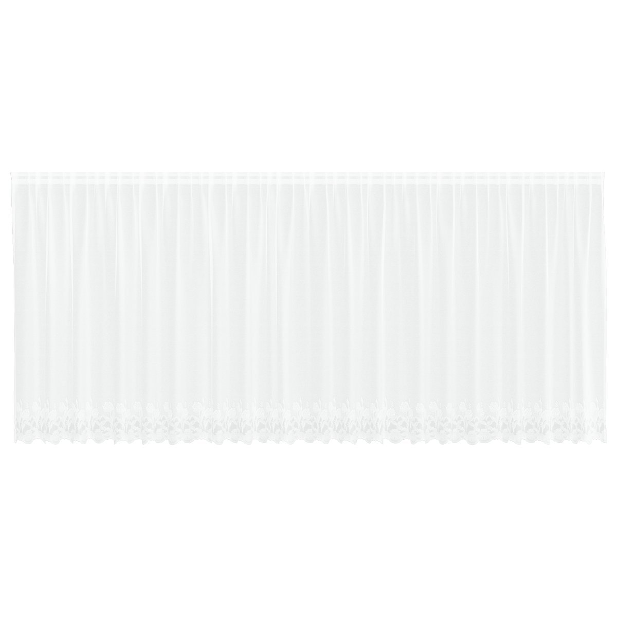 vidaXL Zasłony z zasłonami Kwiatowy Biały 600 x 140 cm Poliester