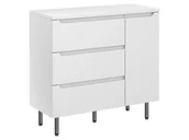 Szafki łazienkowe - Szafka Stojąca Z Blatem ETH 90 cm K Lewa - Biały Mat - miniaturka - grafika 1