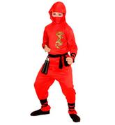 Stroje karnawałowe - Strój Ninja Czerwony-164 - miniaturka - grafika 1