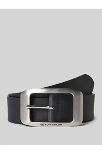 Pasek skórzany ze skóry naturalnej o klasycznym kroju - Tom Tailor - Paski - miniaturka - grafika 1