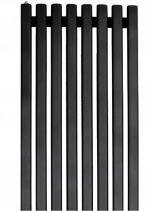 Grzejnik pionowy dekoracyjny LAZUR - 540/1400 mm czarny strukturalny - Grzejniki pokojowe - miniaturka - grafika 1