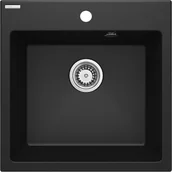 Zlewozmywaki - Deante Evora zlewozmywak granitowy 50x50 cm grafit metalik ZQJG103 - miniaturka - grafika 1