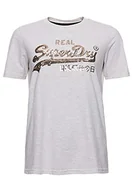 Koszulki i topy damskie - Superdry Damska koszulka Vl Boho Sparkle Tee, Oatmeal Marl, XXS - miniaturka - grafika 1