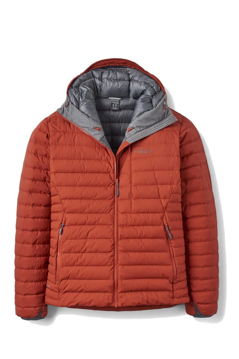 Rab Kurtka trekkingowa puchowa męska Microlight Windstopper Hoody czerwona L
