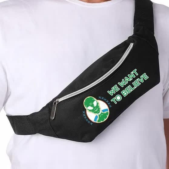 NERKA Saszetka Biodrówka CZARNA Szary Zamek WZORY