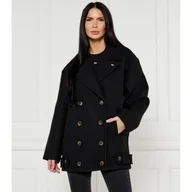 Płaszcze damskie - Tommy Jeans Płaszcz z dodatkiem wełny - miniaturka - grafika 1