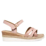 Espadryle damskie - Espadryle Clara Barson WYL0510-04 Różowy - miniaturka - grafika 1