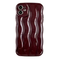 Etui i futerały do telefonów - Caseative Fałwione falowane oprawki, miękkie, kompatybilne z iPhone (czerwone, iPhone 11) - miniaturka - grafika 1