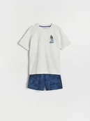 Skarpetki dla dzieci - Reserved - Dwuczęściowa piżama - jasnoszary - miniaturka - grafika 1