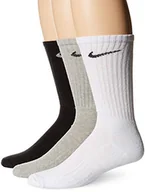 Skarpetki damskie - Nike Męskie skarpety U Nk V Cush Crew - 3p Value Socks szary szary/(Black)/White/(BL L - miniaturka - grafika 1