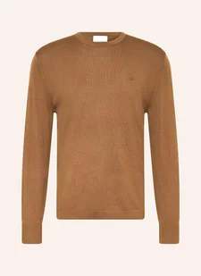 Calvin Klein Sweter Z Wełny Merino braun - Swetry męskie - miniaturka - grafika 1