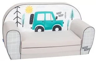 Delsit, Rozkładana sofa z pianki dla dziecka, Autko, DT2-22004 - Zestawy mebli dla dzieci - miniaturka - grafika 1