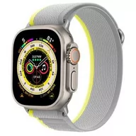 Akcesoria do smartwatchy - Pasek wymienny CubeNest Trail Loop na Apple Watch 42/44/45/Ultra 49 mm (B02N9L01) Szary /Żółty - miniaturka - grafika 1