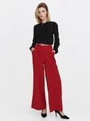 Spodnie damskie - Szerokie czerwone spodnie damskie - miniaturka - grafika 1