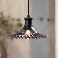 Lampy sufitowe - Markslöjd Lampa żyrandol Novia, czarne przydymione szkło 1-punktowa Ø 21,5 cm wtyczka - miniaturka - grafika 1
