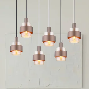 Globo Lampa wisząca Milley, możliwość ściemniania, brązowy / mosiężny, salon / jadalnia, metal, nowoczesny - Lampy sufitowe - miniaturka - grafika 1