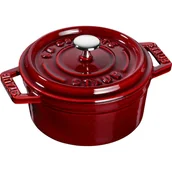 Garnki - Staub, Mini garnek żeliwny okrągły 250 ml, Grenadynowy - miniaturka - grafika 1