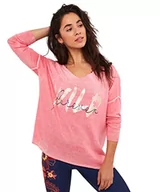 Swetry damskie - Joe Browns Damski sweter Sloe Joes Sustainable Supersoft Slogan z długim rękawem, różowy, 44 - miniaturka - grafika 1