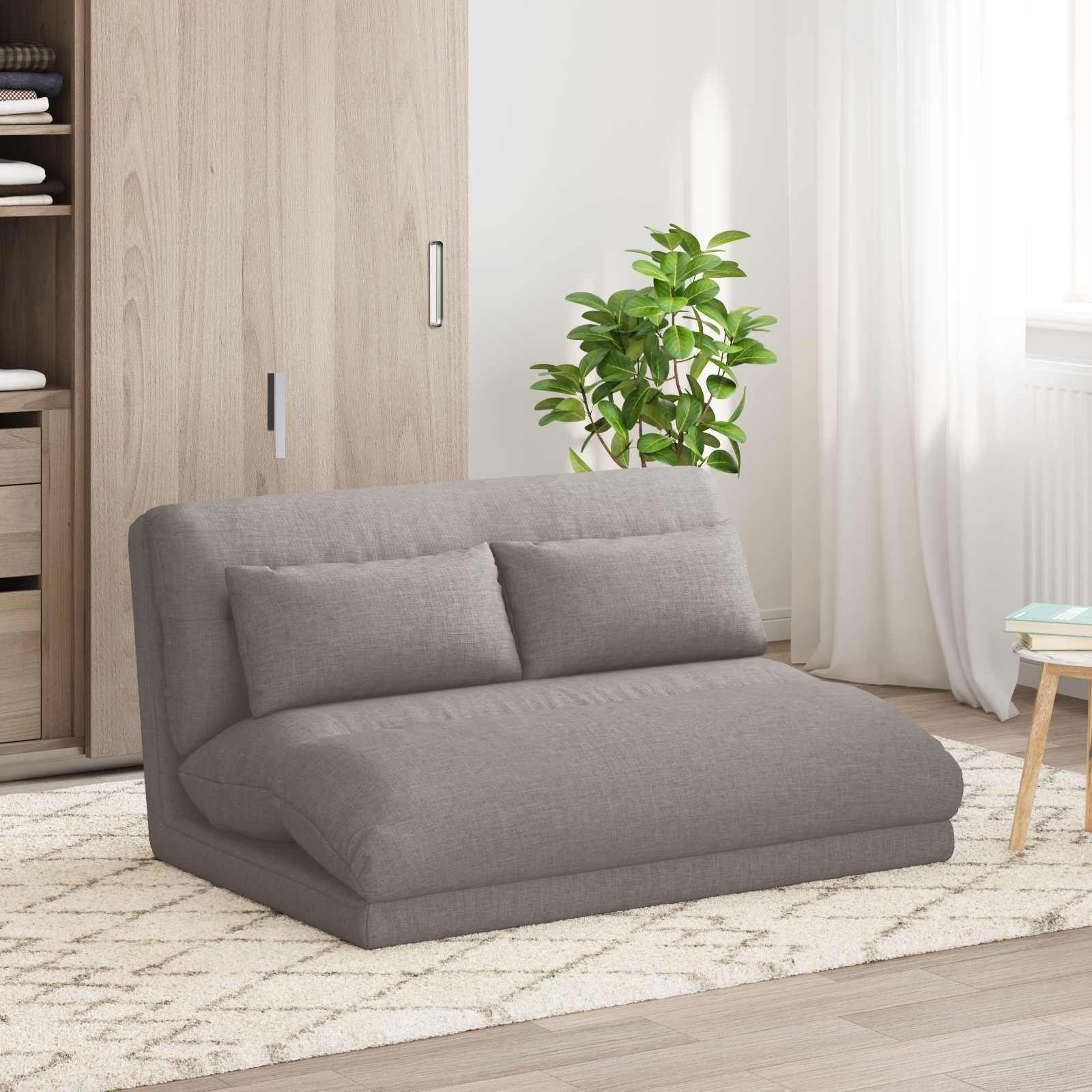 vidaXL vidaXL Krzesło na podłogę Ciemnoszary 110 x 82 x 55 cm tkanina