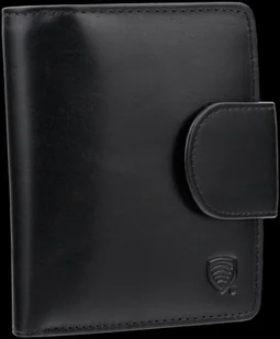 Skórzany damski portfel z ochroną RFID Czarny Uniwersalny - Portfele - miniaturka - grafika 1