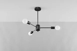 Sollux Lighting Żyrandol LANGO 3 czarny - Lampy sufitowe - miniaturka - grafika 1
