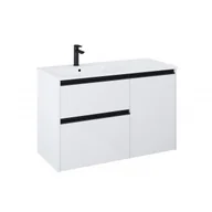 Szafki łazienkowe - ROCA A852061806 Zestaw meblowy unik GAP PRO slim 100 cm + cargo, wersja lewa Biały połysk - miniaturka - grafika 1