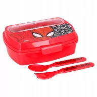 Lunch boxy - Spiderman Śniadaniówka Box Na Śniadanie + Sztućce - miniaturka - grafika 1