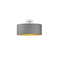 Lampy sufitowe - Skandynawska plafoniera do sypialni z abażurem ze złotym wnętrzem WENECJA GOLD fi - 30 cm - miniaturka - grafika 1