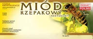 Akcesoria do hodowli zwierząt - Etykiety na Miód Rzepakowy (100szt) - wzór E15 - miniaturka - grafika 1