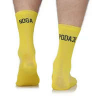 Skarpetki męskie - Skarpety rowerowe, kolarskie Todo Cycling Pro NOGA PODAJE, termoaktywne, żółte, sportowe, 35-38 - miniaturka - grafika 1