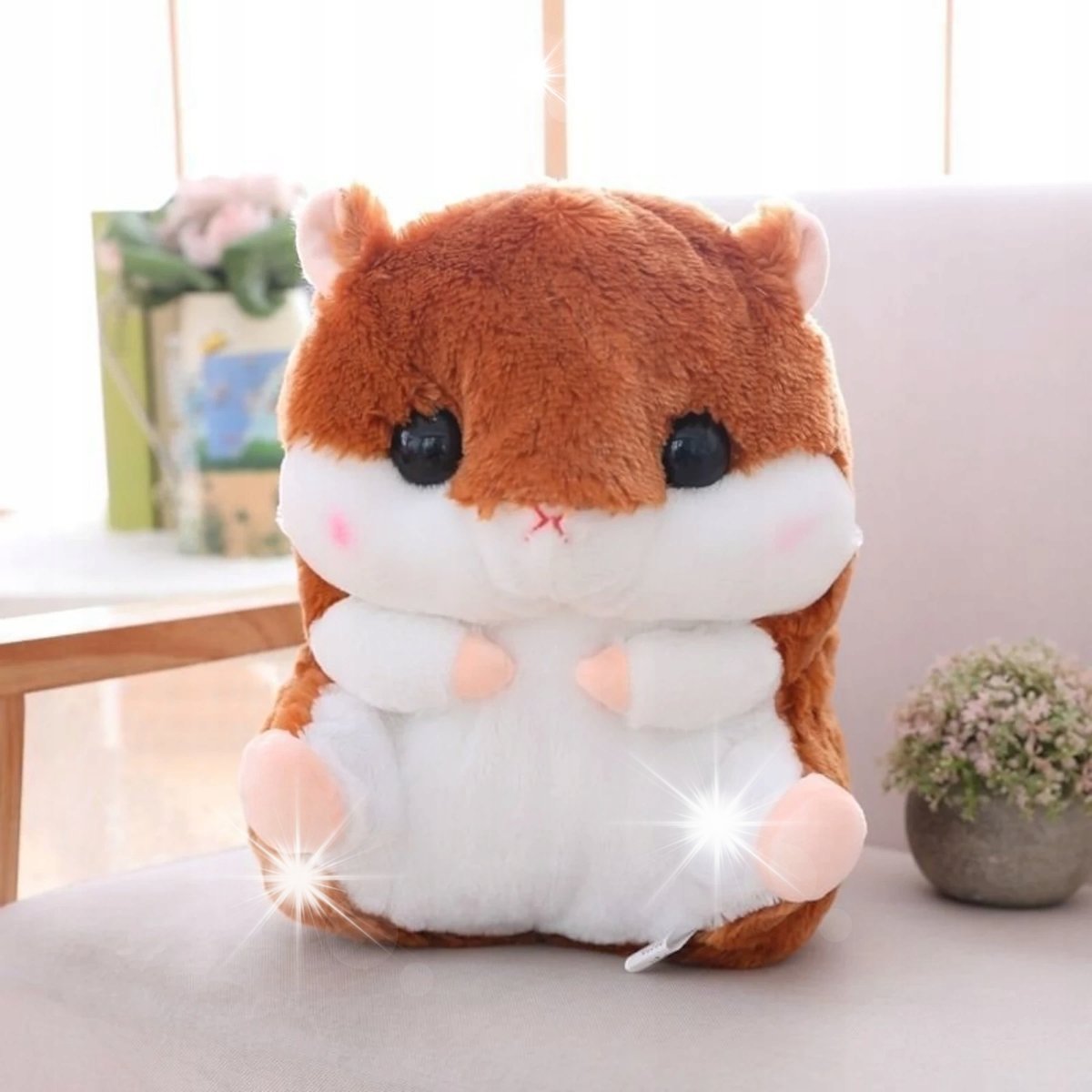 CHOMIK Z KOCYKIEM DUŻA MASKOTKA PRZYTULANKA PODUSZKA KOCYK PLUSZAK 35CM KOC