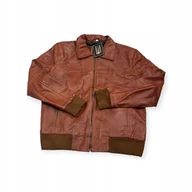 Kurtki męskie - Skórzana kurtka męska REAL LEATHER L - miniaturka - grafika 1
