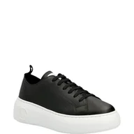 Trampki damskie - Armani Exchange Skórzane trampki - miniaturka - grafika 1