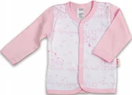 Kaftaniki dla niemowląt - KAFTANIK koszulka ROZPINANY MISIE RÓŻ 74 KLEKLE - miniaturka - grafika 1