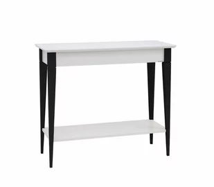 Konsola MIMO z Półką 105x35cm - Czarne Nogi / Biała - Konsole i sekretarzyki - miniaturka - grafika 1
